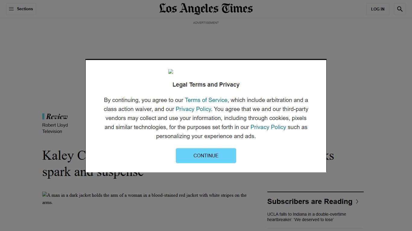 'Vanished' review: Kaley Cuoco's France-set thriller lacks spark - Los Angeles Times